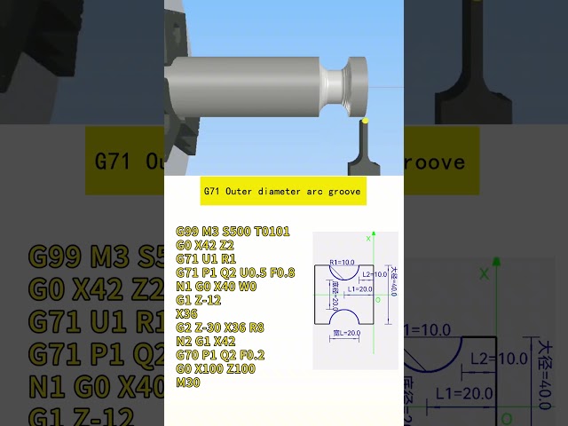 How to program outer diameter arc groove?