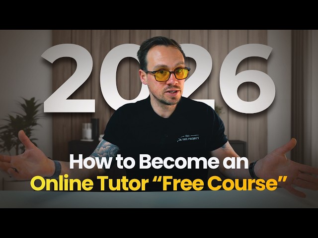How To Become An Online Tutor In 2026 [Free Course]