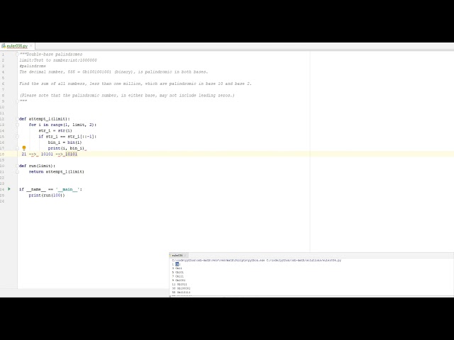 Euler and Python! Ep 036 - Double-base palindromes