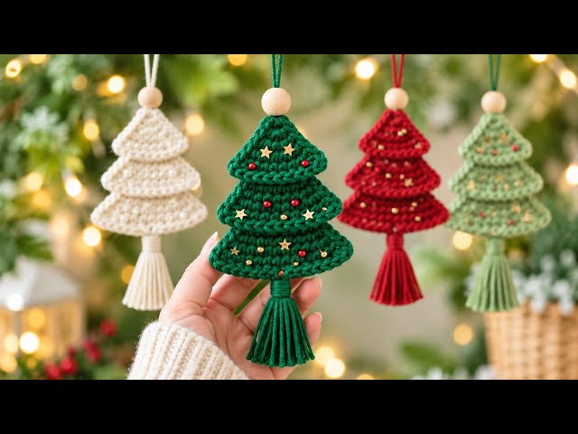 🎄 Easy Crochet Christmas Tree Ornament | Beginner-Friendly DIY Christmas Decoration Tutorial
