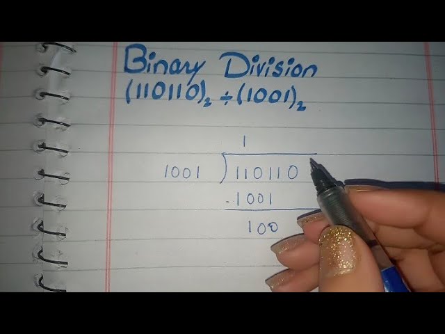 Binary Division Questions, How To Do Binary Division in Urdu