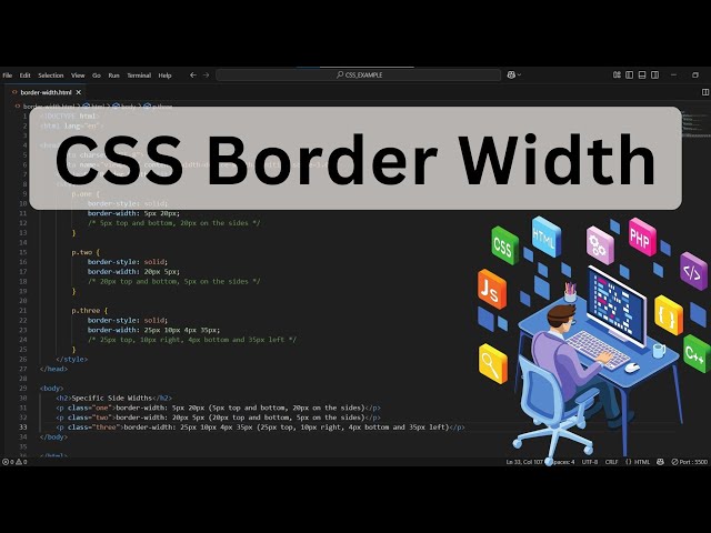 CSS Border Width | CSS For Beginners