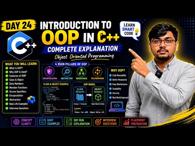 Day 24: Introduction to OOP in C++ | Object-Oriented Programming Explained | C++ Course in Marathi