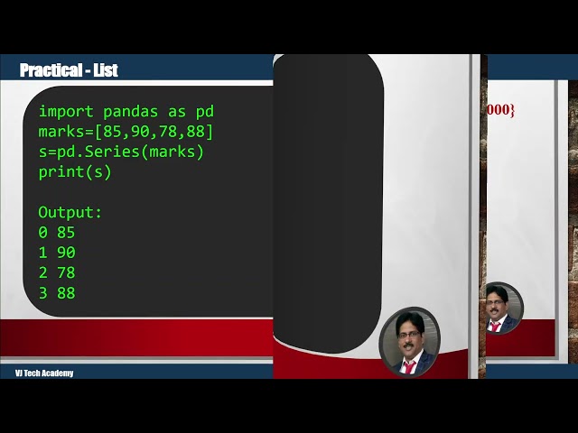 Creating a Series in Pandas | Class 12 Informatics Practices | CBSE | Lecture 2 | VJ Tech Academy