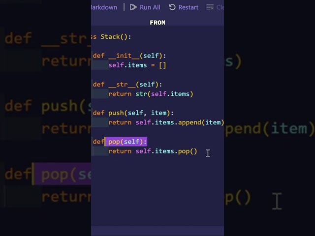 Implement Stack Data Structure in 2 Minutes #python  #programming  #coding