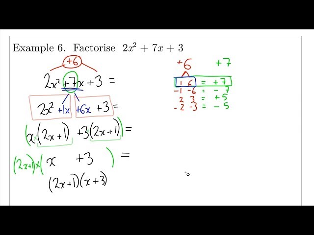 Factorising Brackets Examples - Algebra - Koios Tuition