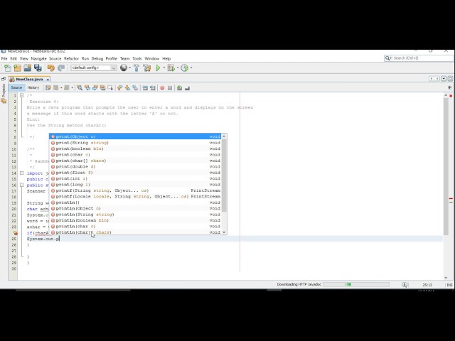 Java Exercise - 4 : charAt()
