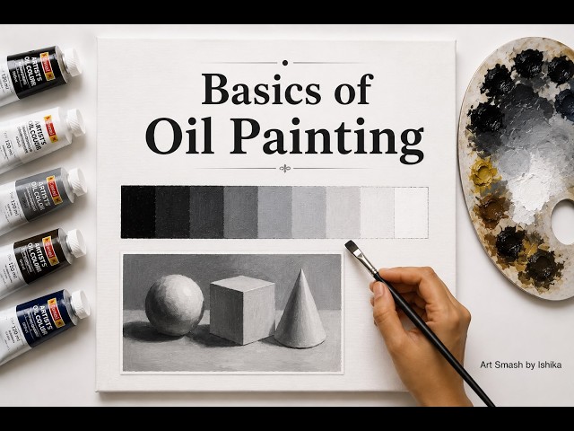 OIL PAINTING BASICS FOR BEGINNERS 🎨 | Learn Oil Painting Step by Step | LIVE Painting Tutorial