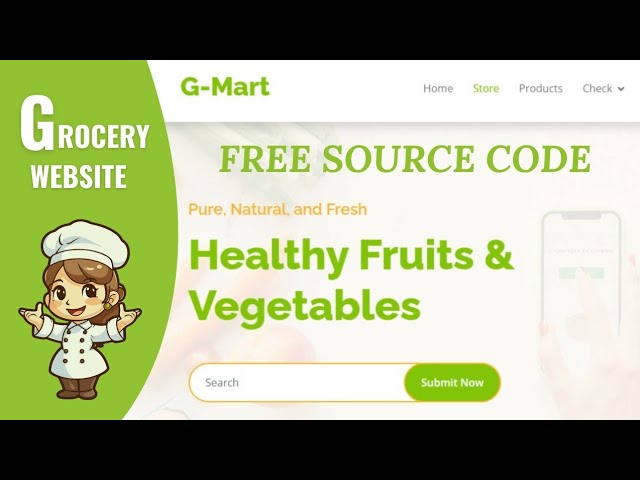 Grocery Store Website Using HTML, CSS, & JS | Free Source Code Included