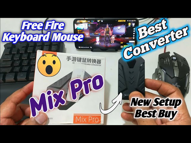 MIX PRO Converter🔥Free Fire Keyboard & Mouse ⌨️🖱️New Setup & Unboxing