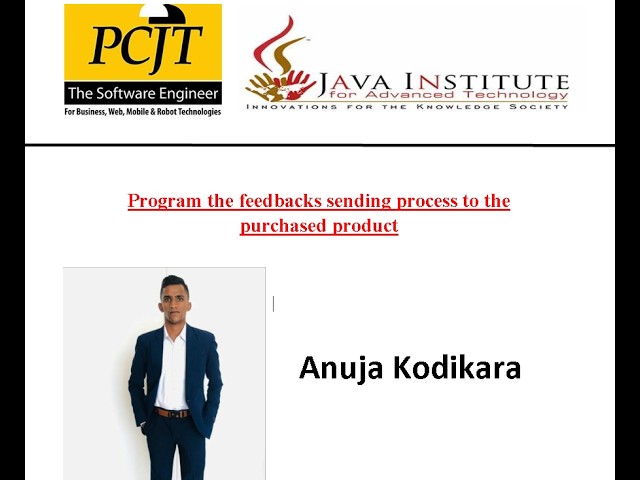 Program the Feedbacks Sending Process | WEB Programming I | Java Institute