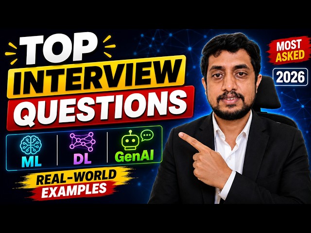 Top AI Interview Questions & Answers for Freshers | ML, Deep Learning & Generative AI (2026)