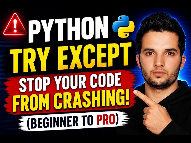 Never Let Your Python Code Crash Again! (Try Except Guide) #18