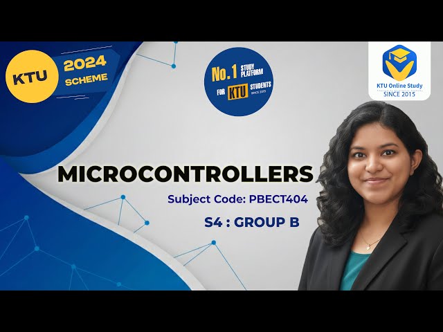 KTU S4 Microcontrollers 2024 Scheme | Group B | PBECT404 | Module 1 Part 1 | KTU online study app