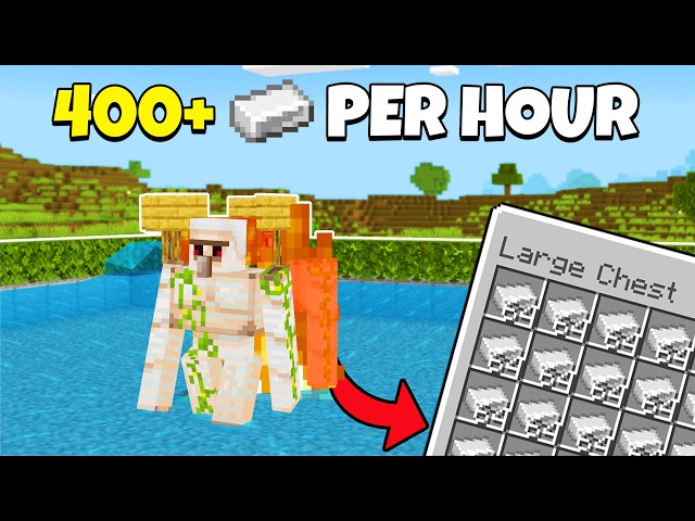 BEST Iron Farm in Minecraft Bedrock 26.1+ (easy)