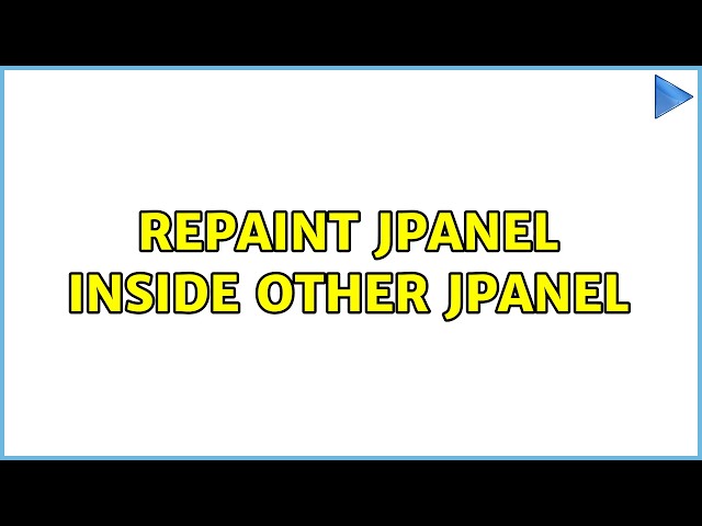 Repaint JPanel inside other JPanel