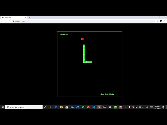 Snake Game JavaScript Demo