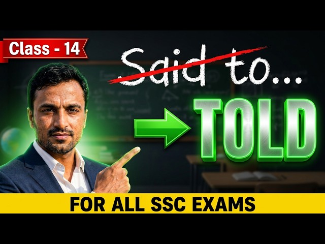 Class - 14 | Direct and indirect speech| Complete English By The Next Topper Batch "Palvit " #ssc