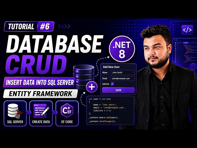 ASP.NET Core MVC CRUD - Insert Data into SQL Server Database | Create Operations | Tutorial #6