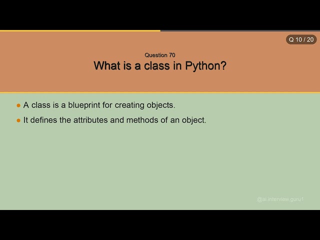 Top Python Interview Questions for Freshers | Campus Placement Preparation 3
