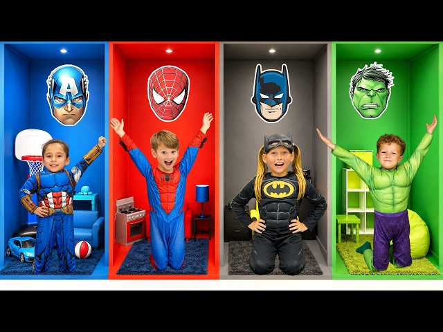 Kids build Superhero Rooms in Four Colors!