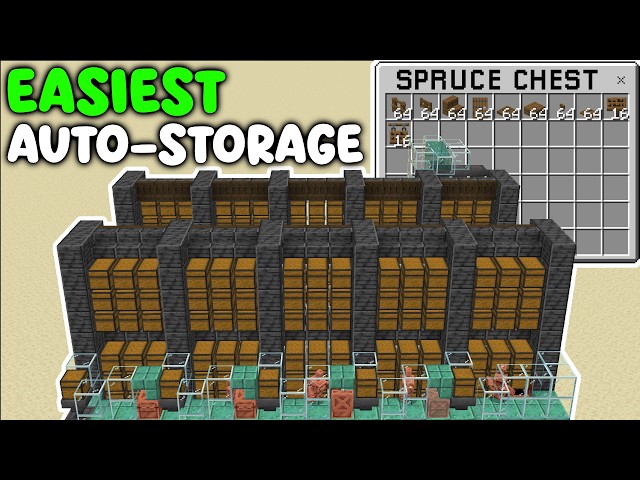 EASIEST Auto Storage for Minecraft Bedrock