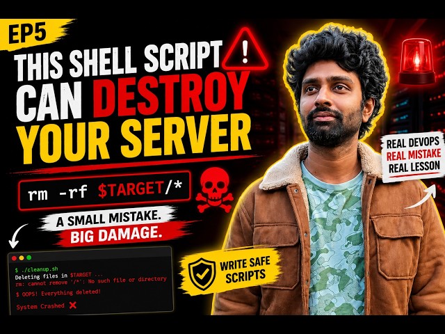 This Shell Script Can Destroy Your Server (Real DevOps Mistake)