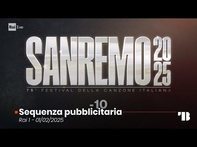 Sequenza pubblicitaria Rai 1 - 1 febbraio 2025