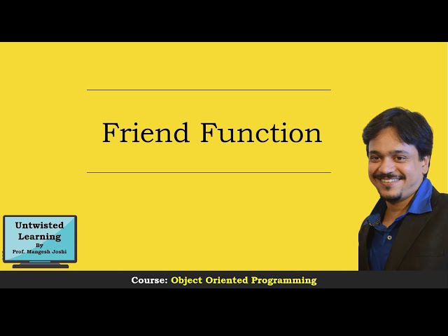 Lecture 8 - Friend function