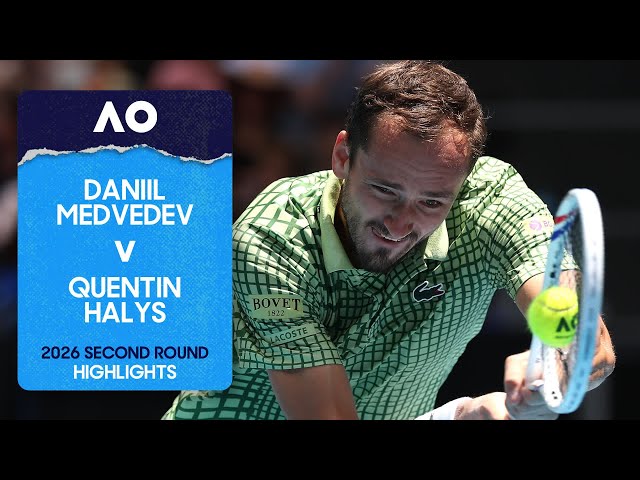 Daniil Medvedev v Quentin Halys Highlights | Australian Open 2026 Second Round