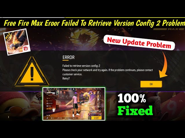 Free Fire Max Error Failed To Retrieve Version Config 2 Problem | Free fire Open Problem Solve 