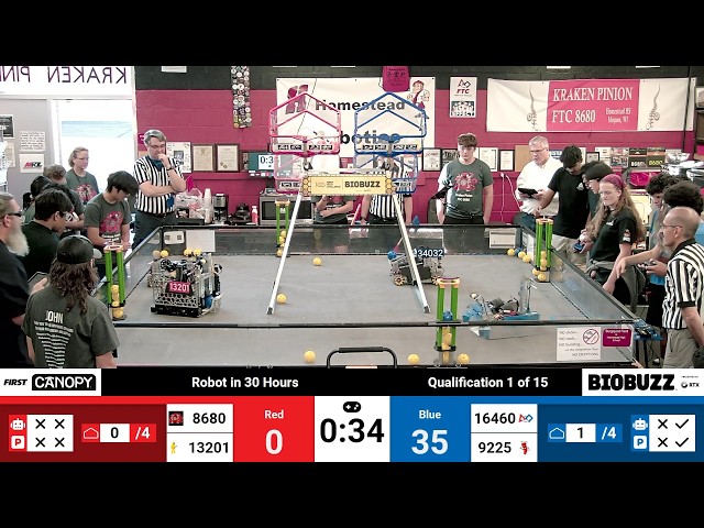 Match 1 | BIOBUZZ Robot in 30 Hours | FIRST Tech Challenge