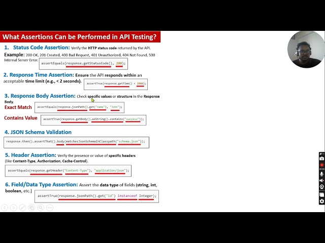 What Assertions or Validation Can Be Perform in API Testing? Most Frequently Asked Question for API.
