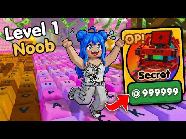 Starting Over as NOOB with OP SECRET in +1 Speed Keyboard Escape! (Roblox)
