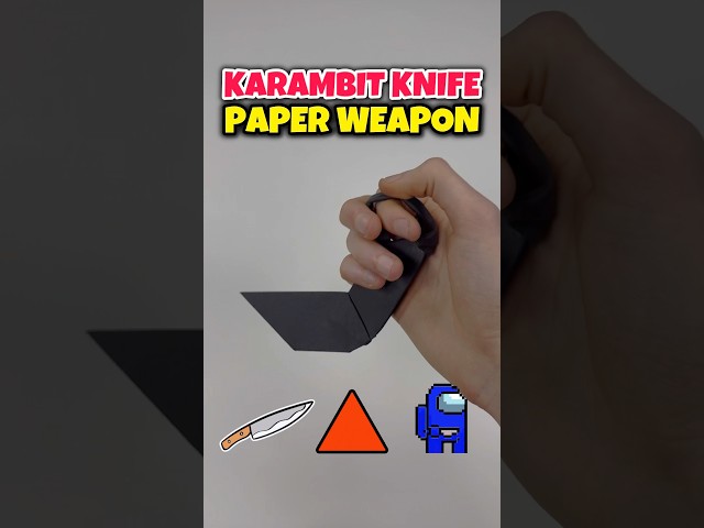 Origami Easy Knife Paper Weapon Tutorial #paperknife #origami #origamicraft #origamitutorial #shorts