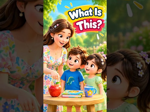 What Is This? 🍎📚 Learn 6 Easy English Words | Milo & Luna | Kids English