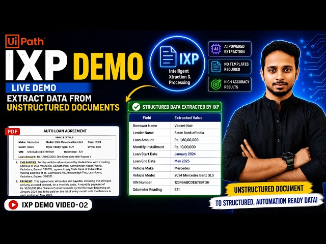 UiPath IXP Demo | Extract Data from Unstructured Documents | Intelligent Xtraction & Processing