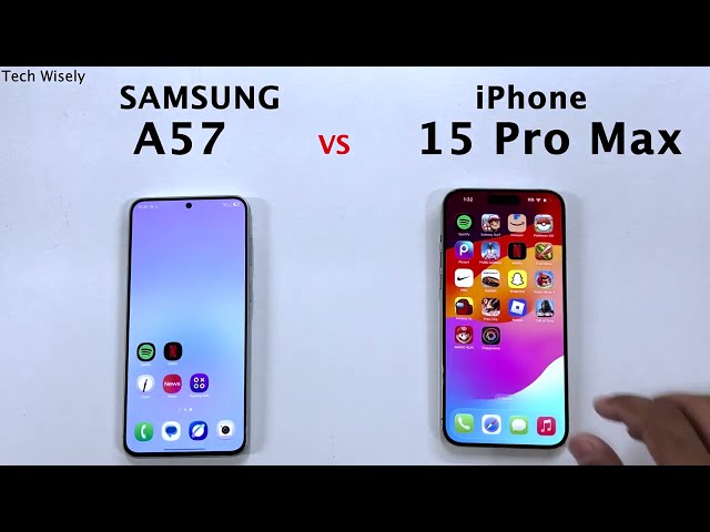 SAMSUNG A57 vs iPhone 15 Pro Max - Speed Test