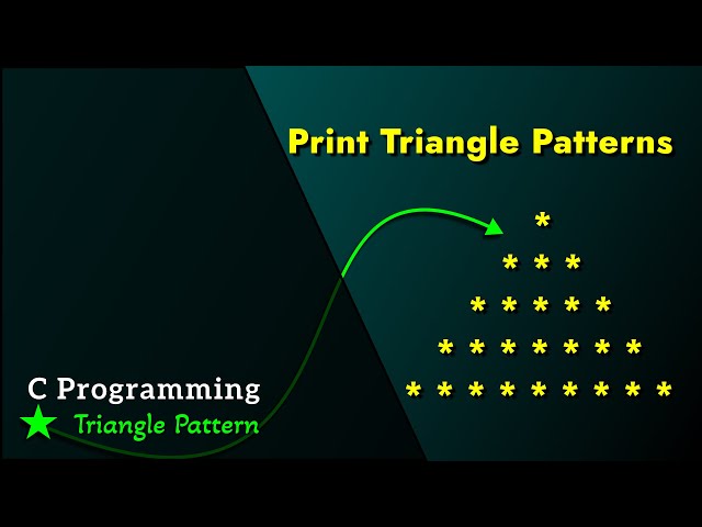C Programming Tutorial: How to Print Triangle Patterns | ProgrammingTT