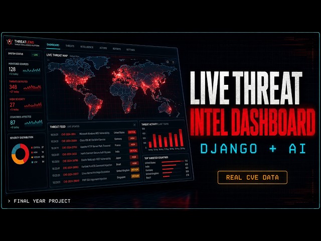 ThreatLens – Live Cyber Threat Intelligence Dashboard | Django Final Year Project with Source Code