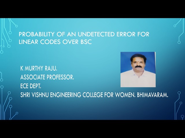 Probability of an undetected error for linear codes over a BSC