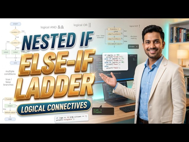 Nested if & else-if Ladder in C | Logical Operators Made Easy