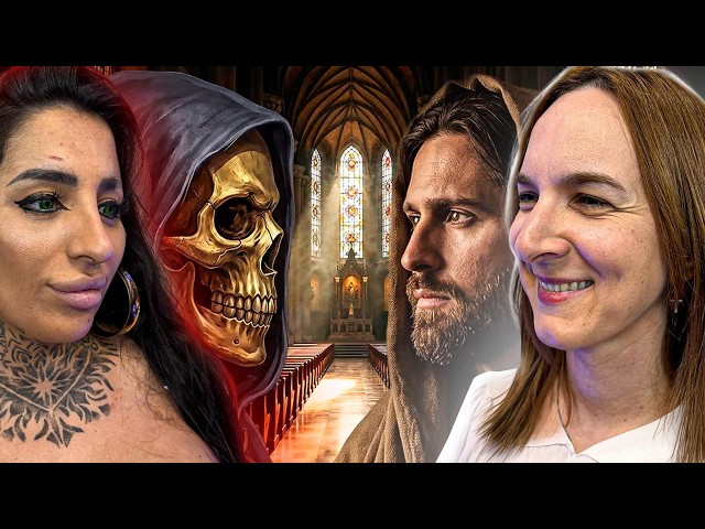 DARK WITCH confronts two CHRISTIANS to debate JESUS CHRIST.