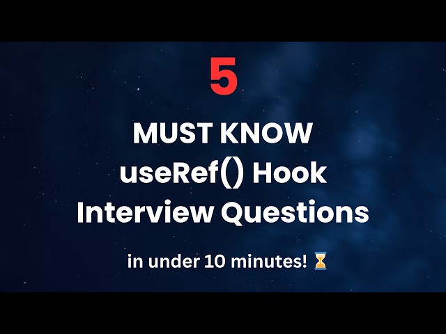 5 useRef Interview Questions Most Developers Get Wrong!🪝🪄 #reactjs #reacthooks #useref