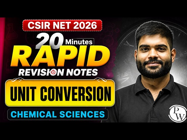 Unit Conversion | 20-Minute Rapid Revision Notes | CSIR NET Life Sciences 2026