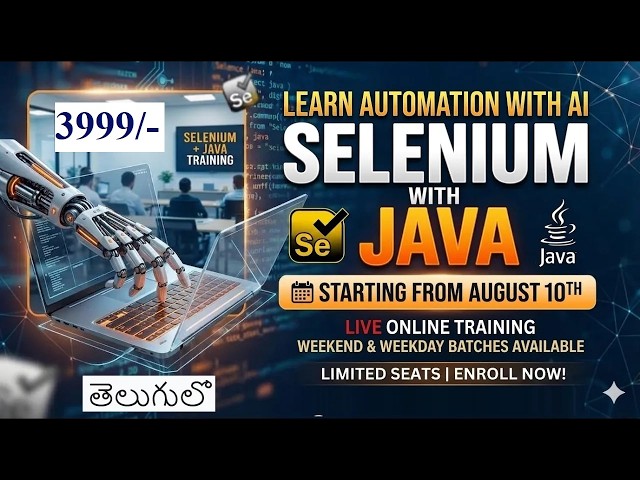Selenium Java with AI - New Training batch (Telugu)