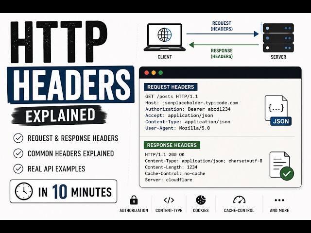 HTTP Headers Explained in 10 Minutes | Request & Response Headers for Beginners