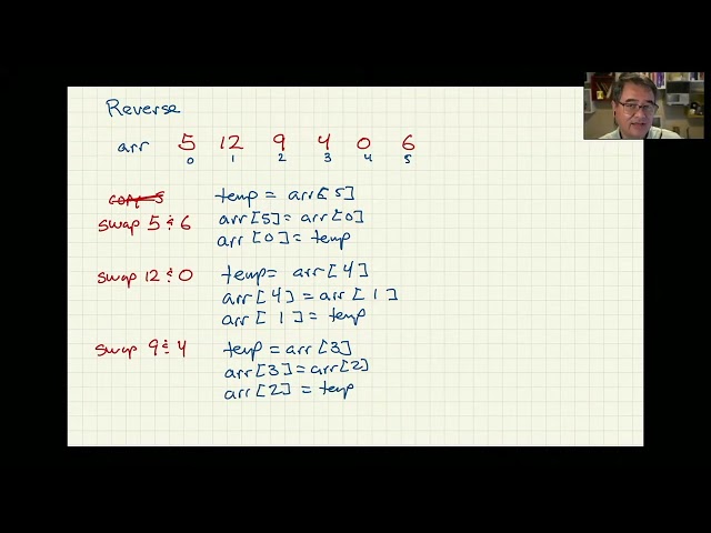 Reverse an array, in C