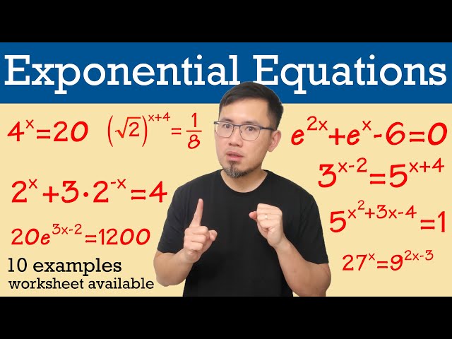 All types of exponential equations you need to know (algebra 2 & precalculus)