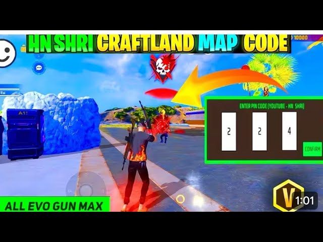 PASSWORD CHANGEDA 1V1-2V2 HEADSHOT CRAFTLAND  MAP CODE NEW PASS 2026 || #craftland 